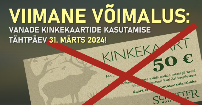 Read more about the article Viimane Võimalus: Vanade Kinkekaartide Kasutamise Tähtpäev 31. märts 2024!